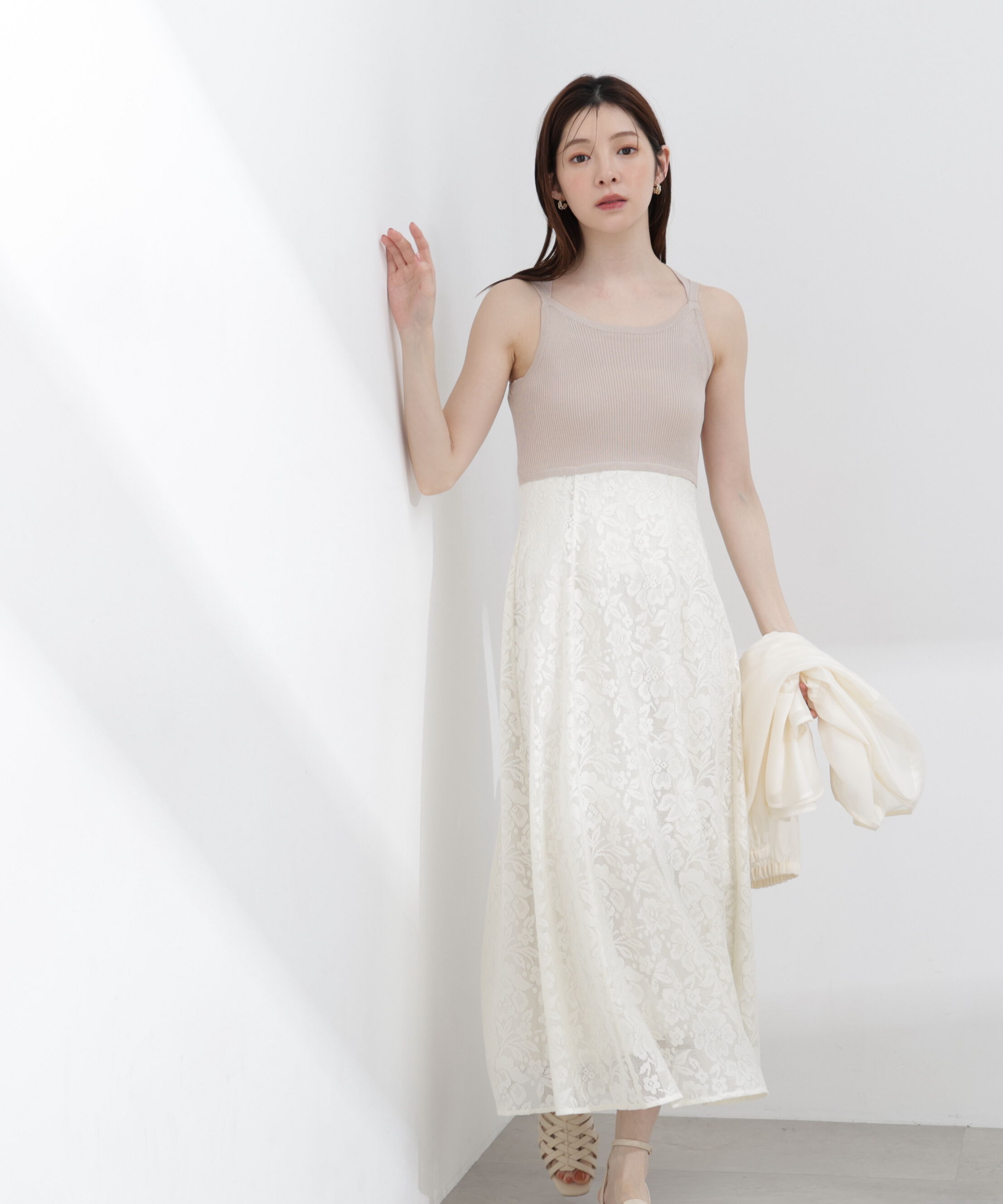 PROPORTION BODY DRESSING「ニットドッキングレースワンピース 26SS」|ワンピース|