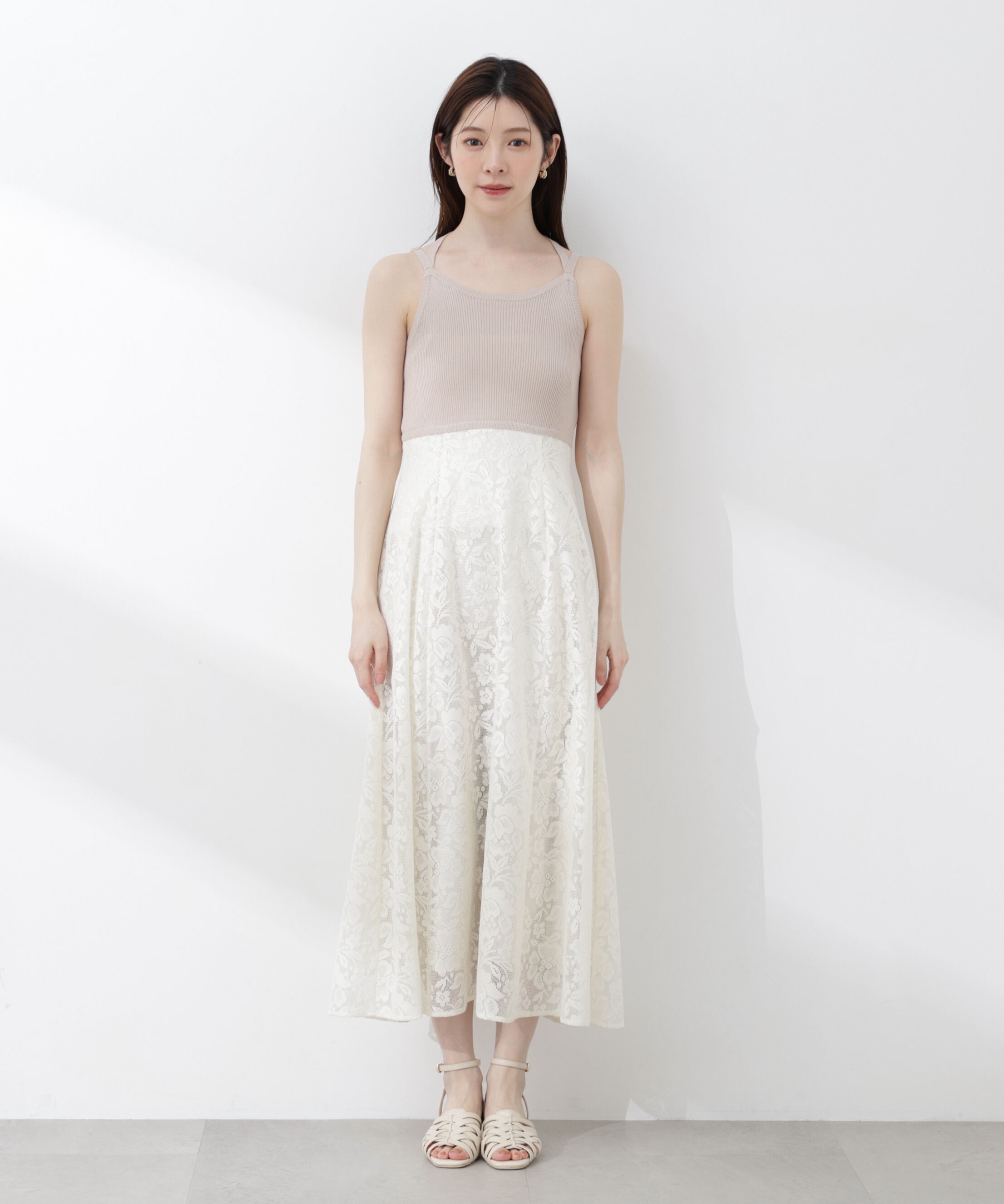 PROPORTION BODY DRESSING「ニットドッキングレースワンピース 26SS」|ワンピース|