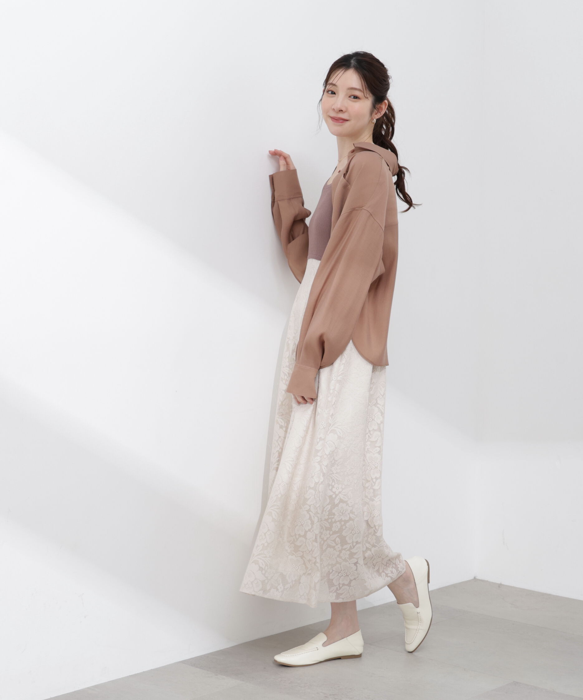 PROPORTION BODY DRESSING「ニットドッキングレースワンピース 26SS」|ワンピース|