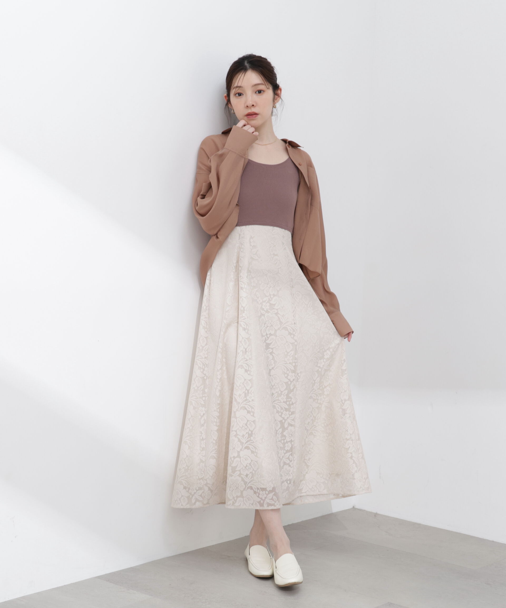 PROPORTION BODY DRESSING「ニットドッキングレースワンピース 26SS」|ワンピース|