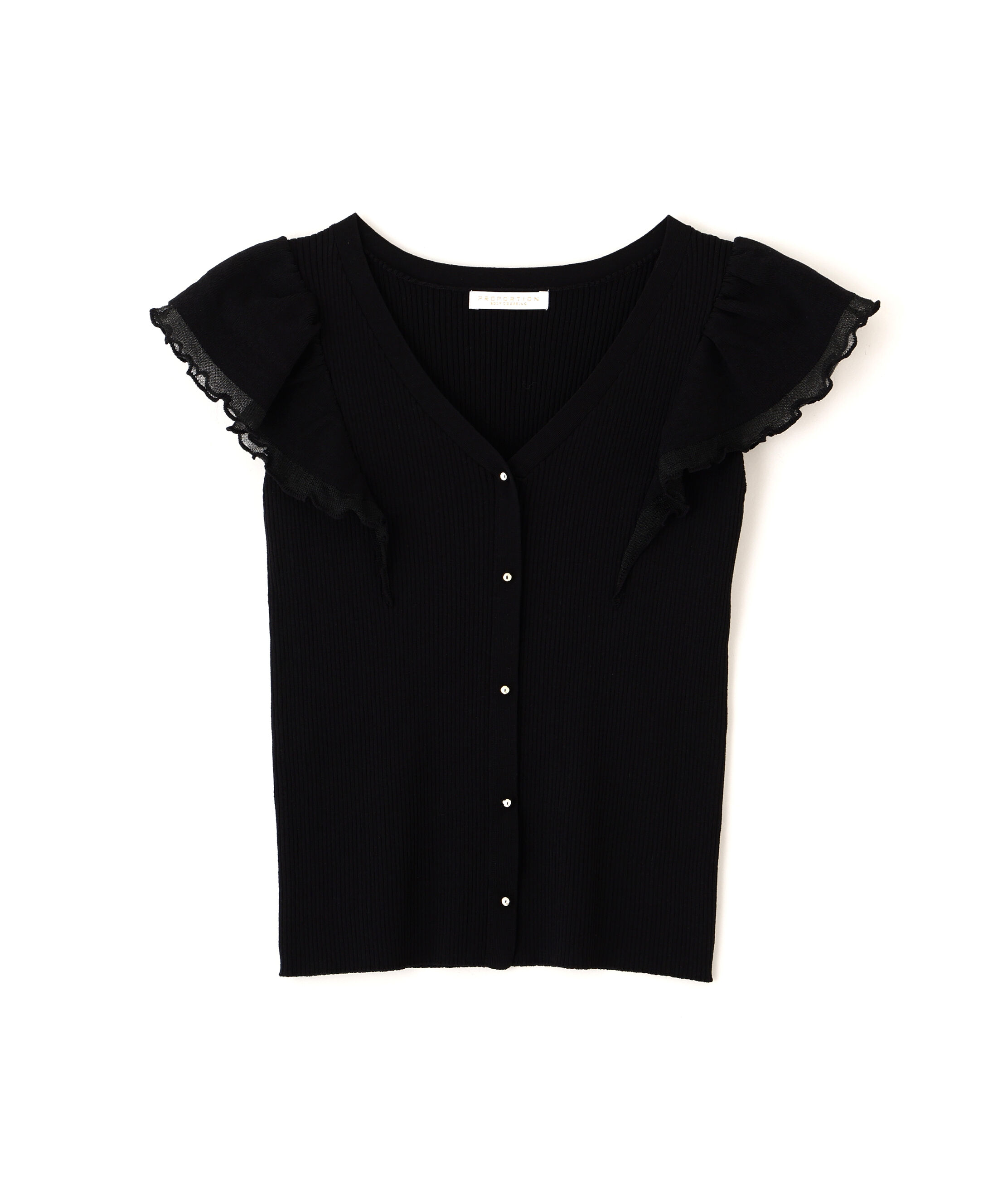 PROPORTION BODY DRESSING「部分シアーラッフルニット 26SS」|ニット・セーター|