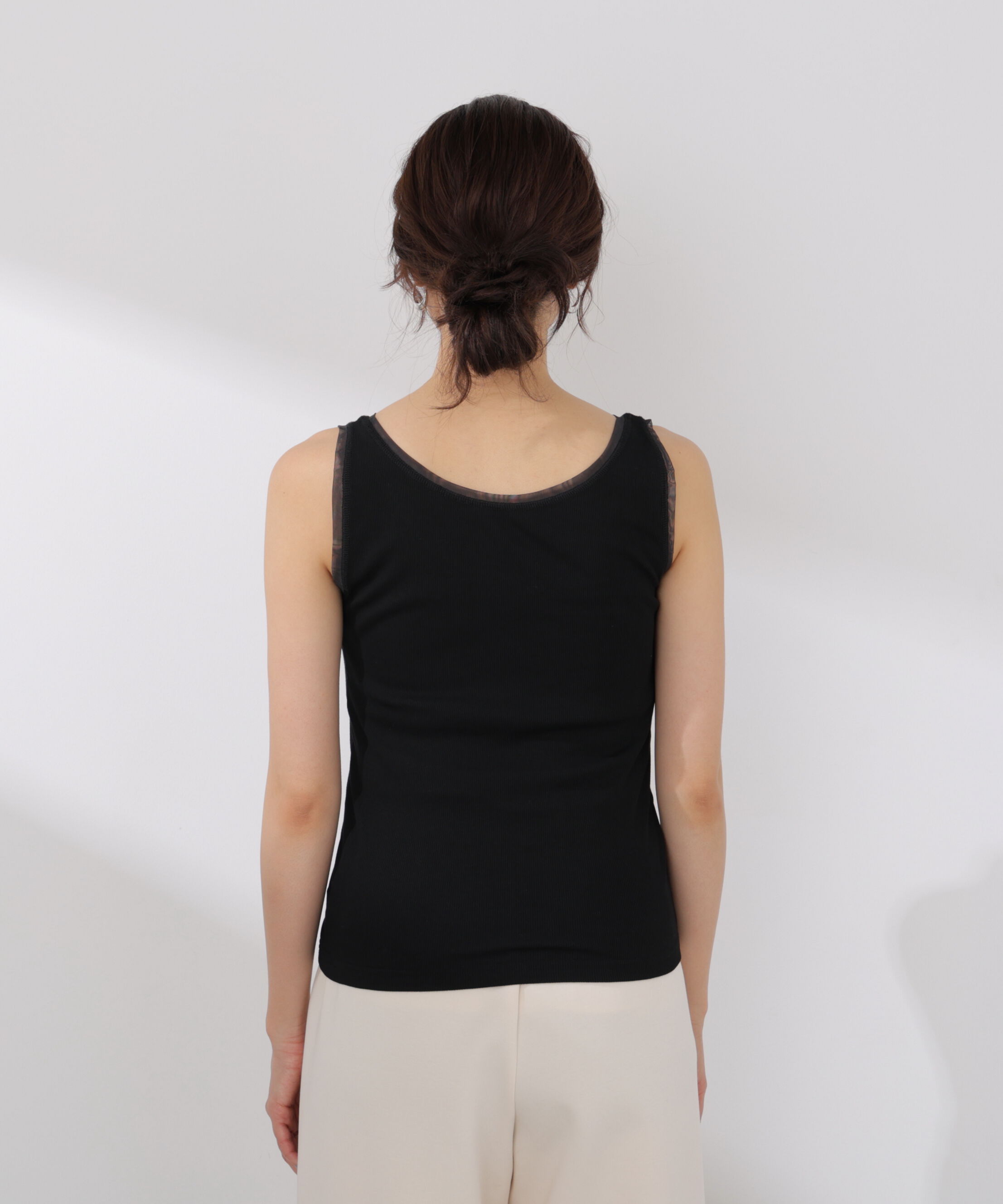 PROPORTION BODY DRESSING「チュールトリムタンクトップ 26SS」|Tシャツ・カットソー|