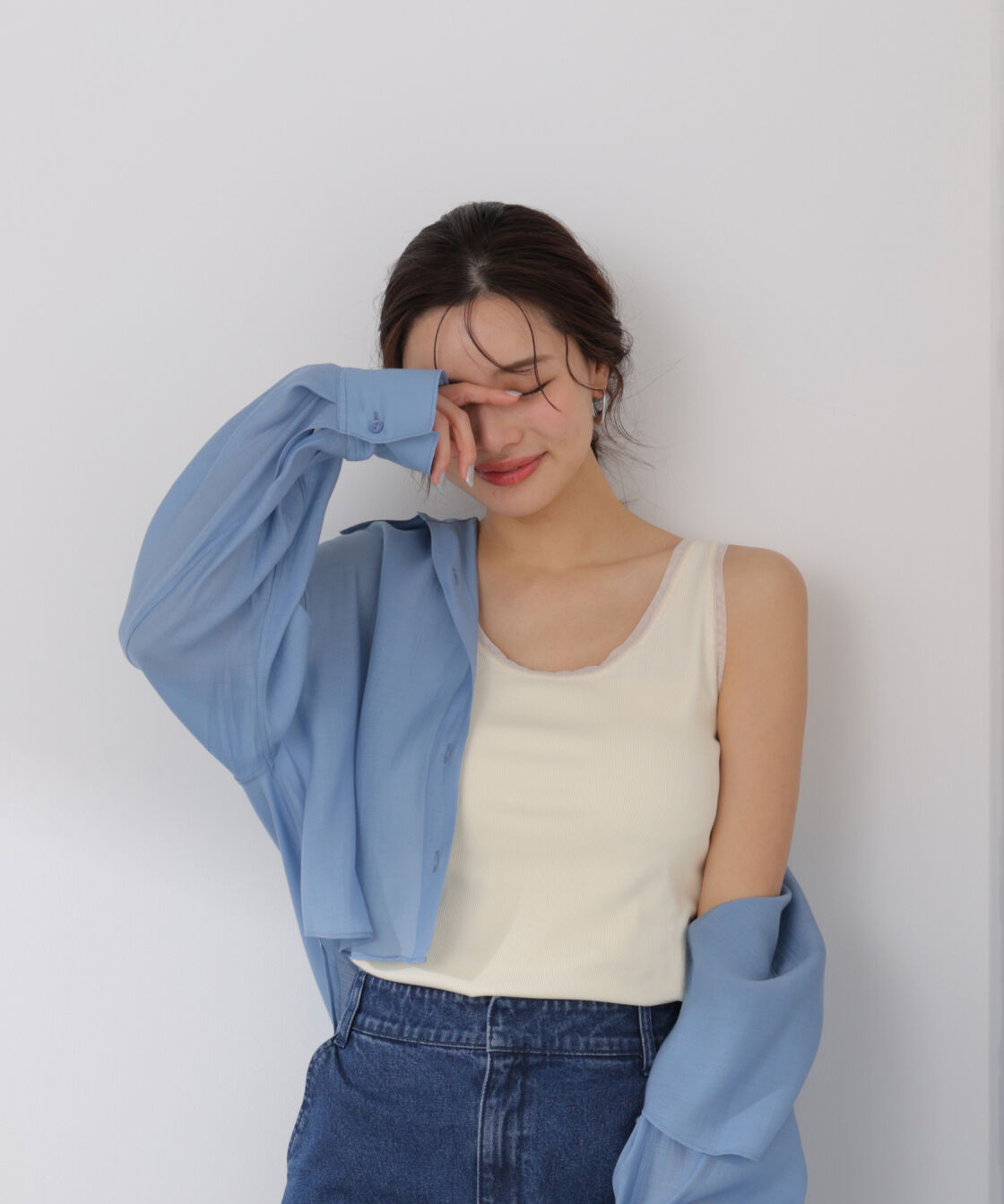 PROPORTION BODY DRESSING「チュールトリムタンクトップ 26SS」|Tシャツ・カットソー|