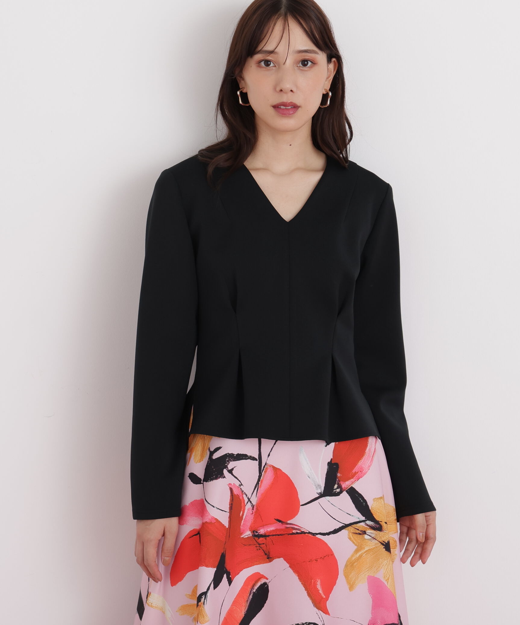  「◆タックフレアダンボールブラウス」|シャツ・ブラウス|