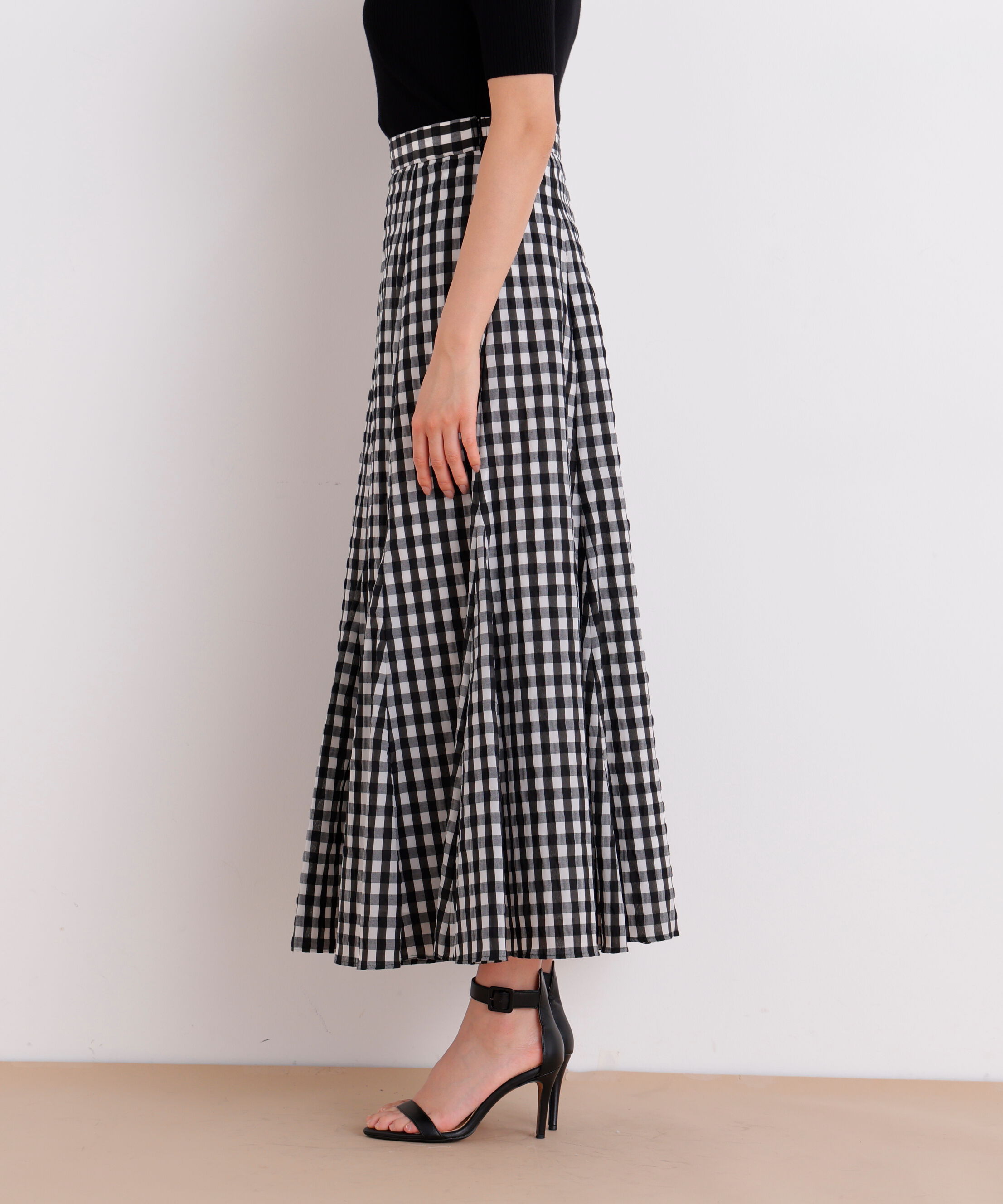  「［美香さん着用］シアーローンボリュームフレアースカート」|スカート|