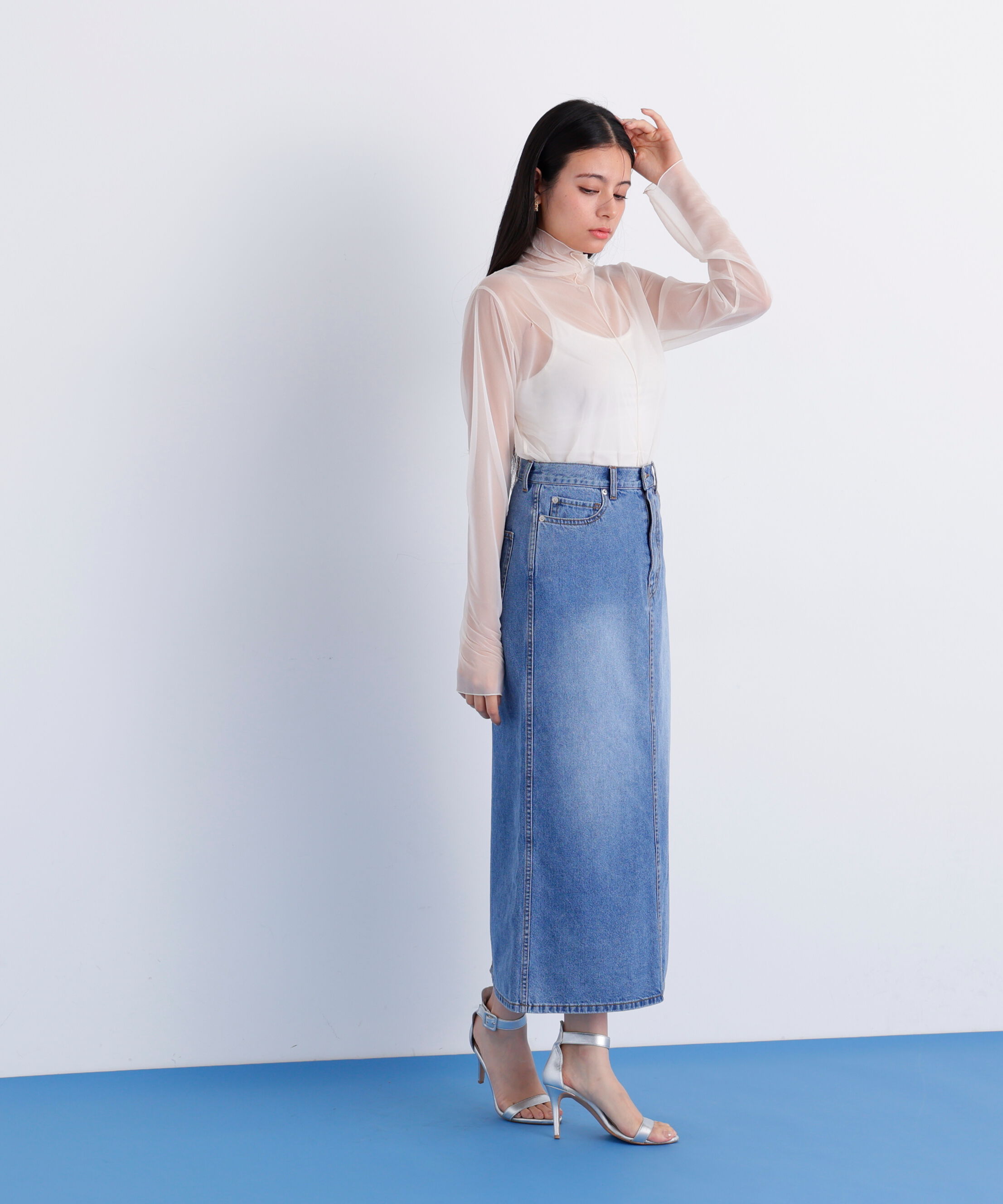  「［美香さん着用］シアーハイネックカットソー」|Tシャツ・カットソー|