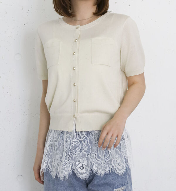 archives「金釦スパンコールニットカーディガン」|カーディガン|