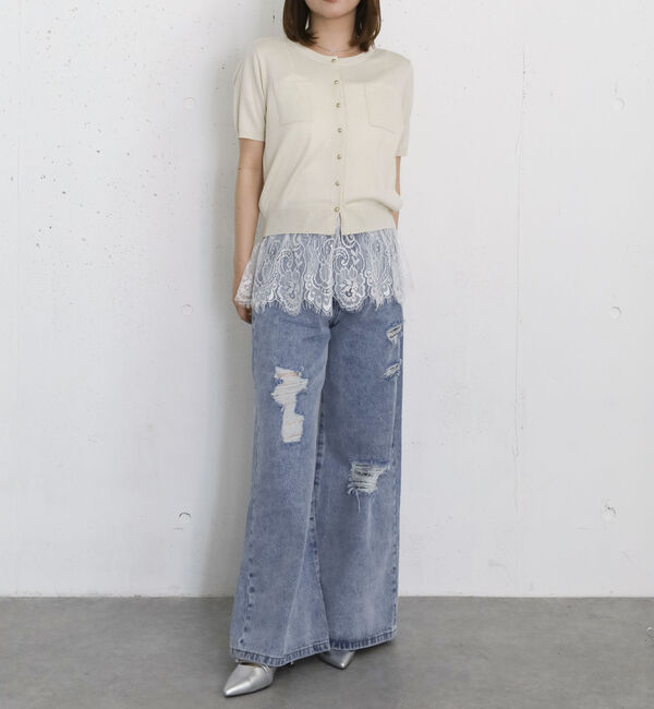 archives「金釦スパンコールニットカーディガン」|カーディガン|