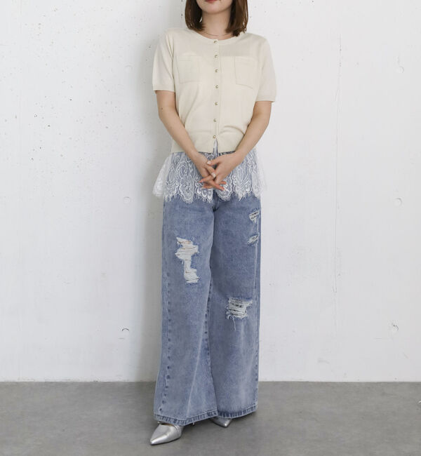 archives「金釦スパンコールニットカーディガン」|カーディガン|