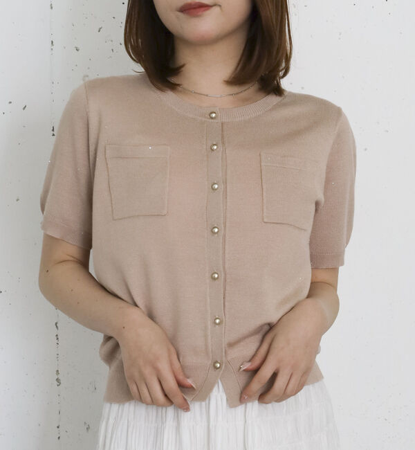 archives「金釦スパンコールニットカーディガン」|カーディガン|PINK