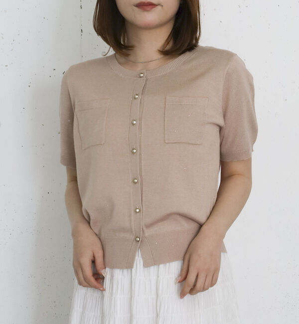 archives「金釦スパンコールニットカーディガン」|カーディガン|