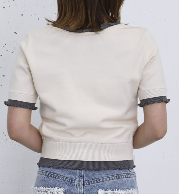 archives「配色レイヤードドッキングニットプルオーバー」|ニット・セーター|