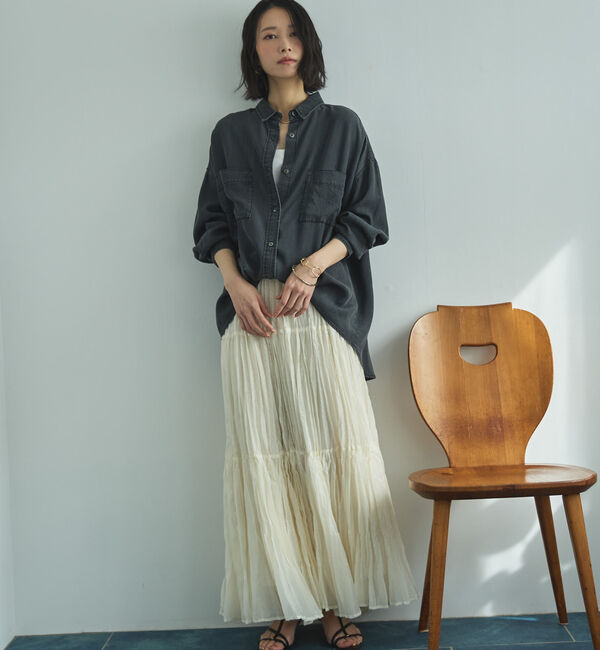 Doux archives「ワッシャーシアーティアードスカート」|スカート|