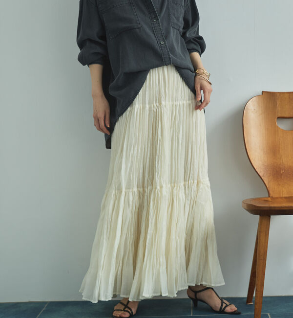 Doux archives「ワッシャーシアーティアードスカート」|スカート|