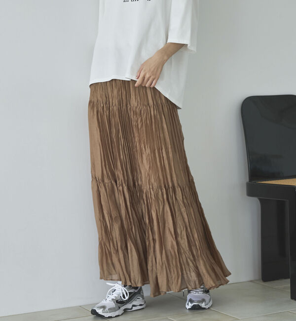 Doux archives「ワッシャーシアーティアードスカート」|スカート|