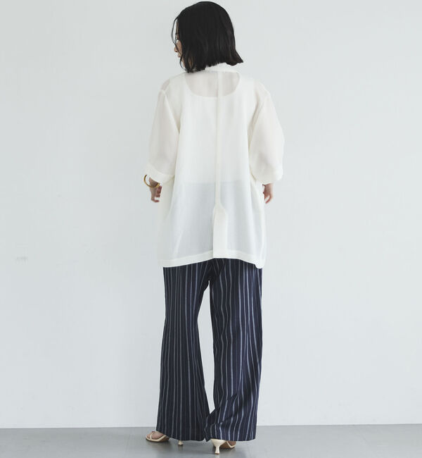 Doux archives「リネン混ストライプパンツ」|チノ|