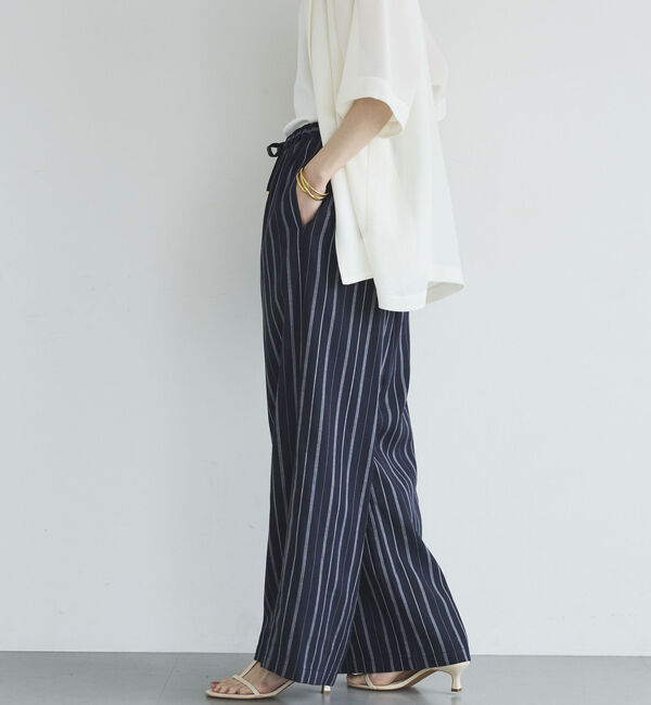 Doux archives「リネン混ストライプパンツ」|チノ|