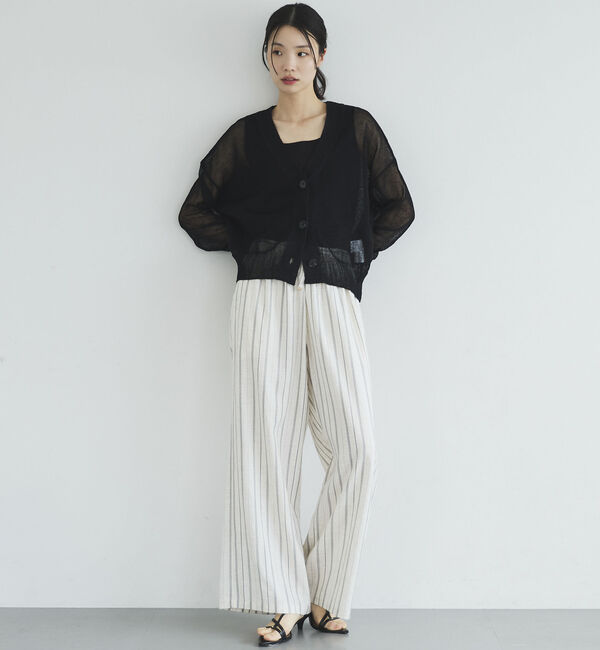 Doux archives「リネン混ストライプパンツ」|チノ|