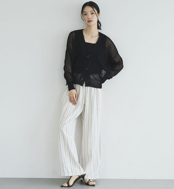 Doux archives「リネン混ストライプパンツ」|チノ|