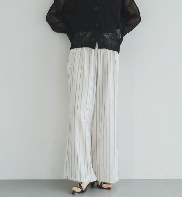 Doux archives「リネン混ストライプパンツ」|チノ|