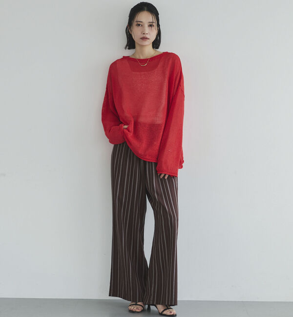 Doux archives「リネン混ストライプパンツ」|チノ|