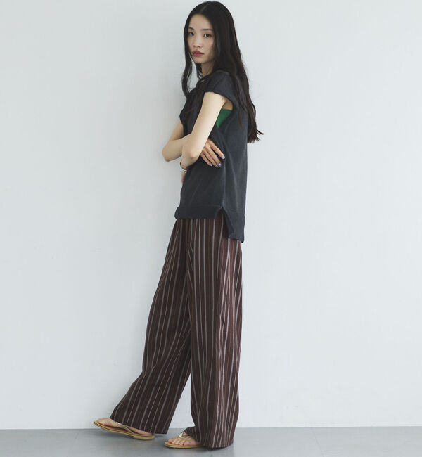 Doux archives「リネン混ストライプパンツ」|チノ|