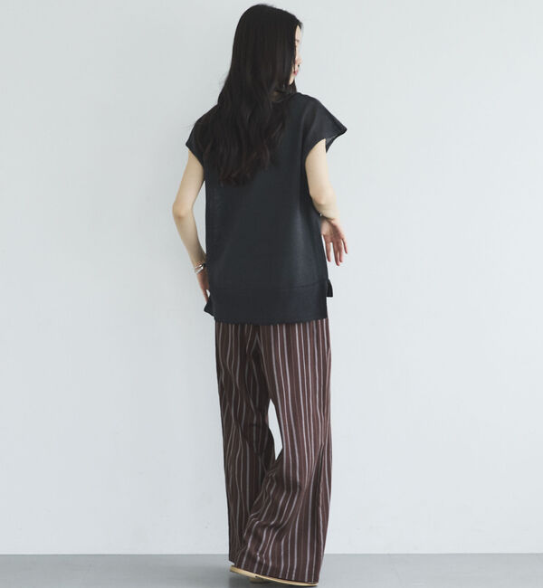 Doux archives「リネン混ストライプパンツ」|チノ|