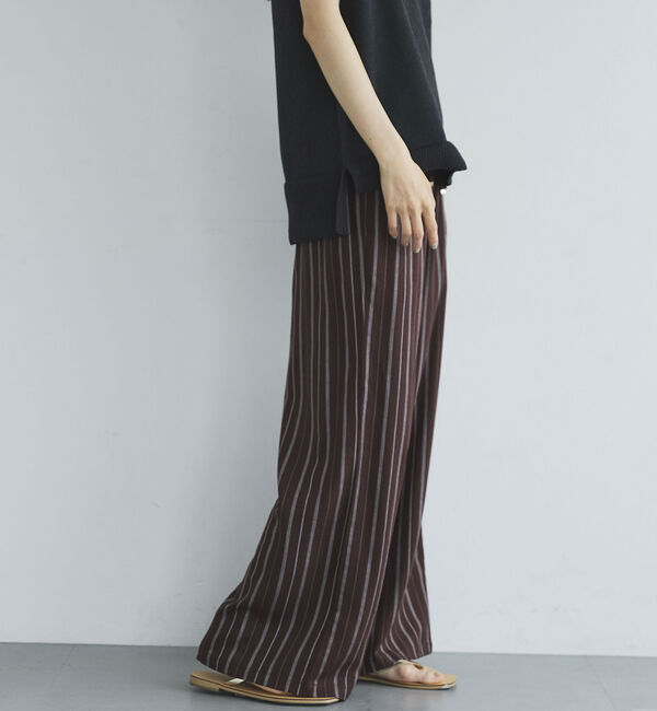 Doux archives「リネン混ストライプパンツ」|チノ|