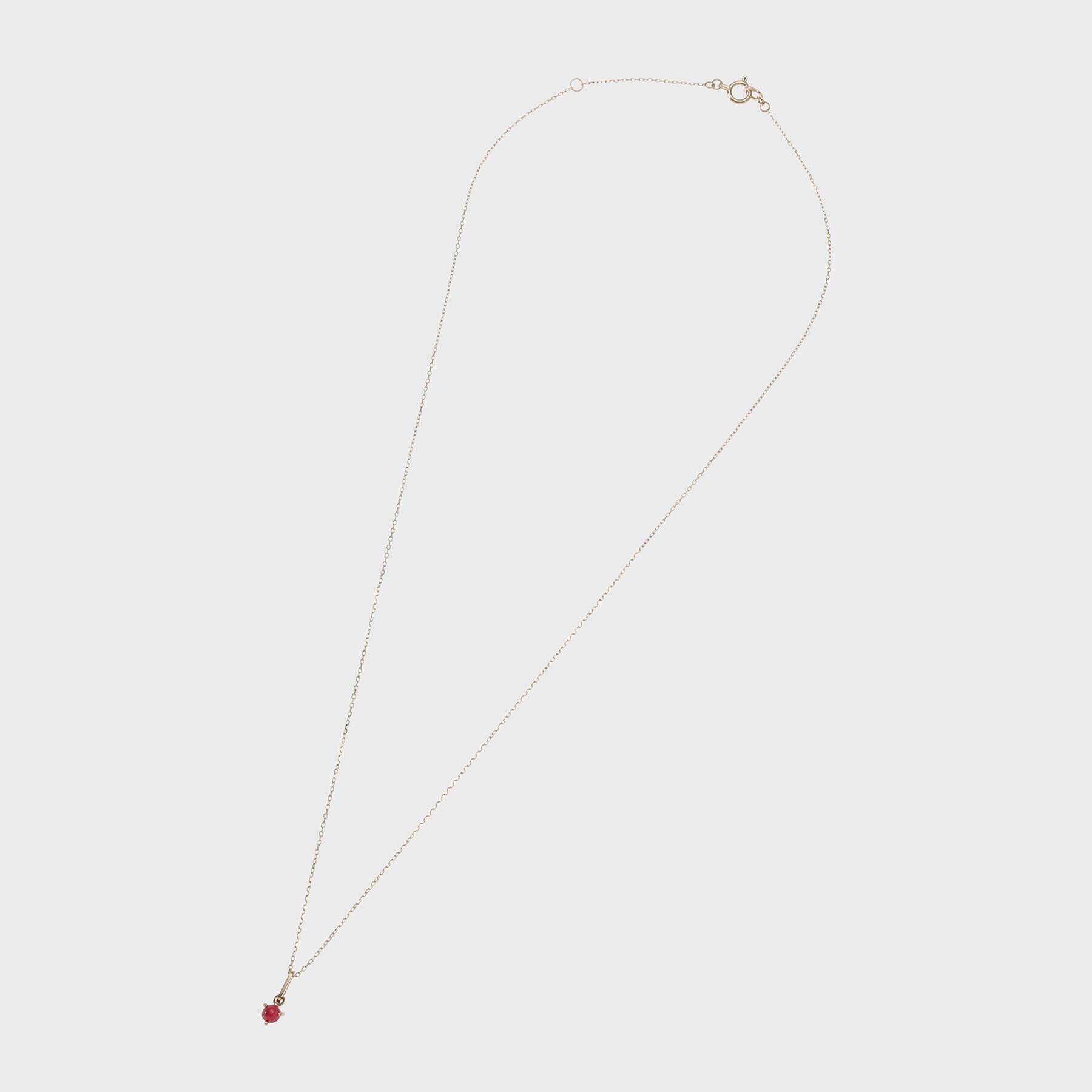 COCOSHNIK「【WEB限定】K10スピリチュアルストーン（ルビー）ネックレス」|ネックレス|