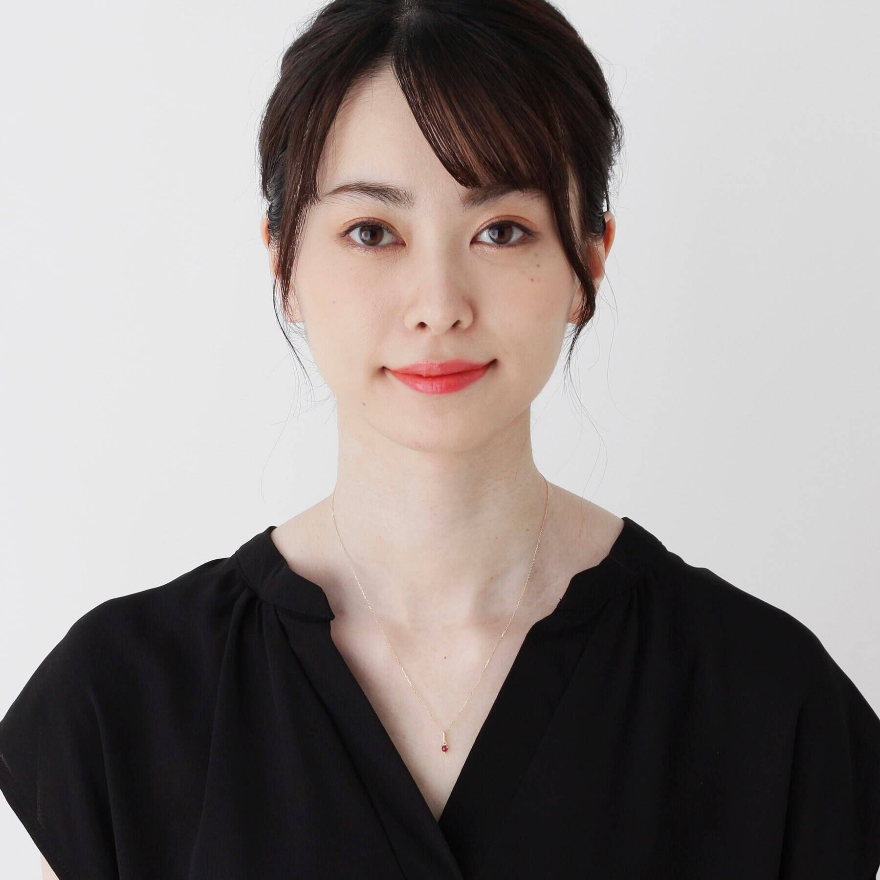 COCOSHNIK「【WEB限定】K10スピリチュアルストーン（ルビー）ネックレス」|ネックレス|