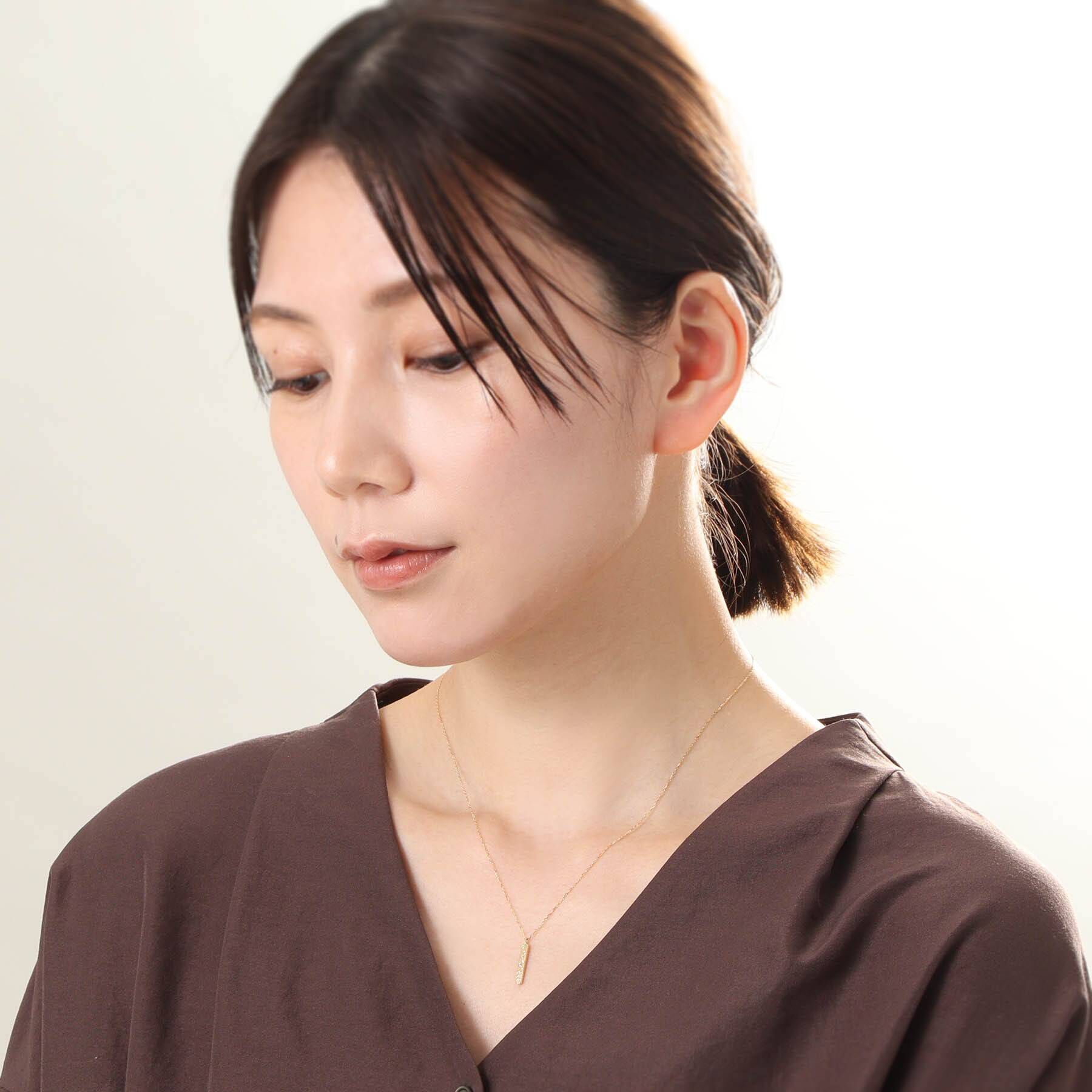 COCOSHNIK「K18ダイヤモンド アラシパヴェ バーネックレス」|ネックレス|