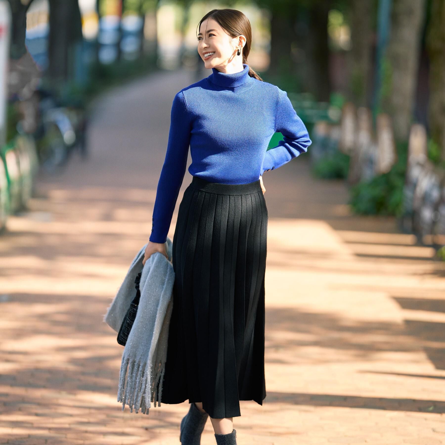 SHOO･LA･RUE「【絶妙なゆるピタ/洗濯機可】ちくちくしにくい リブタートルネック やわらかニット【CIRCRIC】」|ニット・セーター|