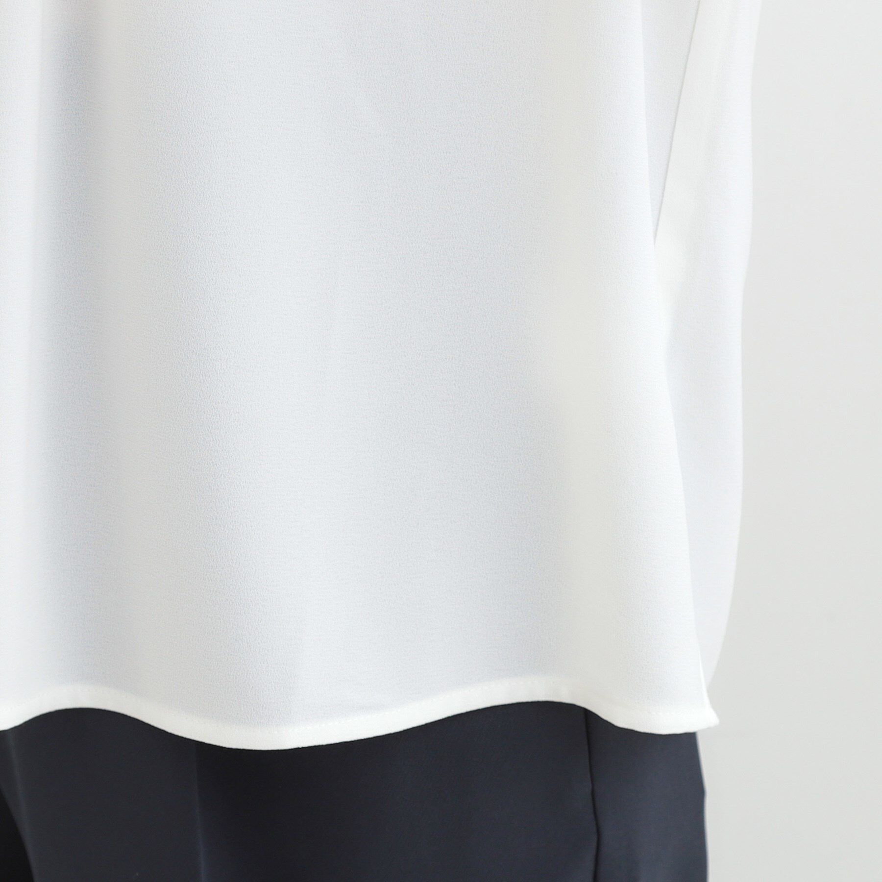 SHOO･LA･RUE「【3点スーツセット/洗濯機可】時短で好印象 セットアップ+ブラウス」|ノーカラージャケット|