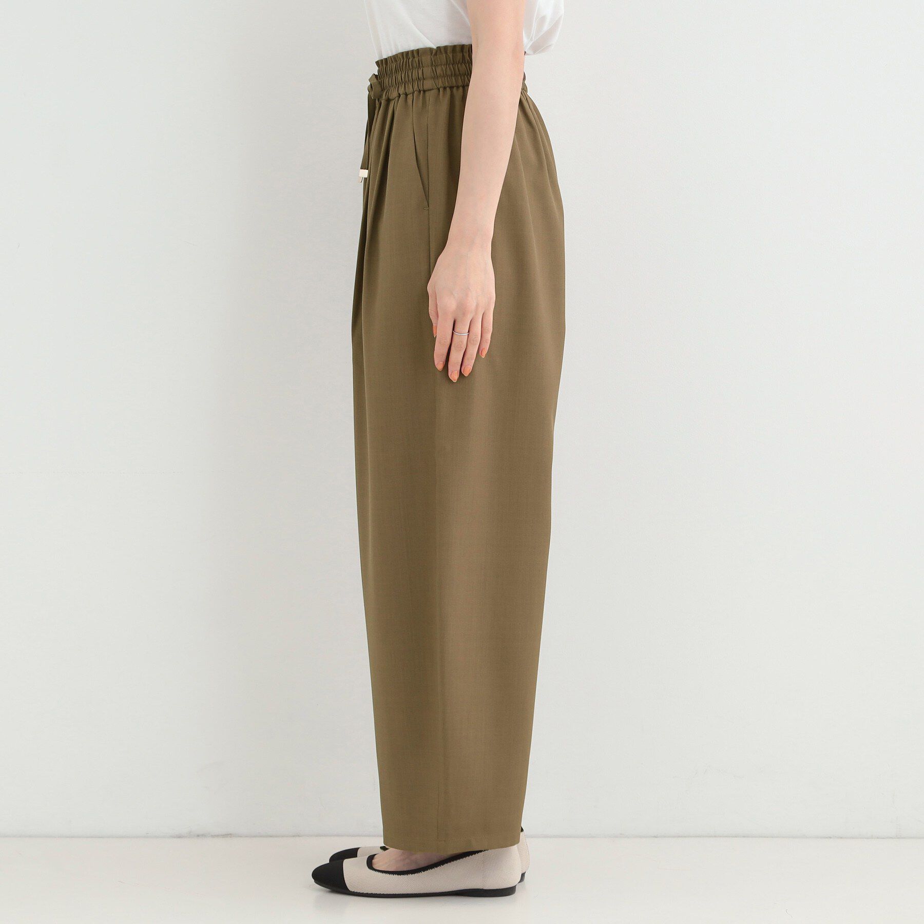 SHOO･LA･RUE「【S-LL】タック入り バギーカーブパンツ」|その他|