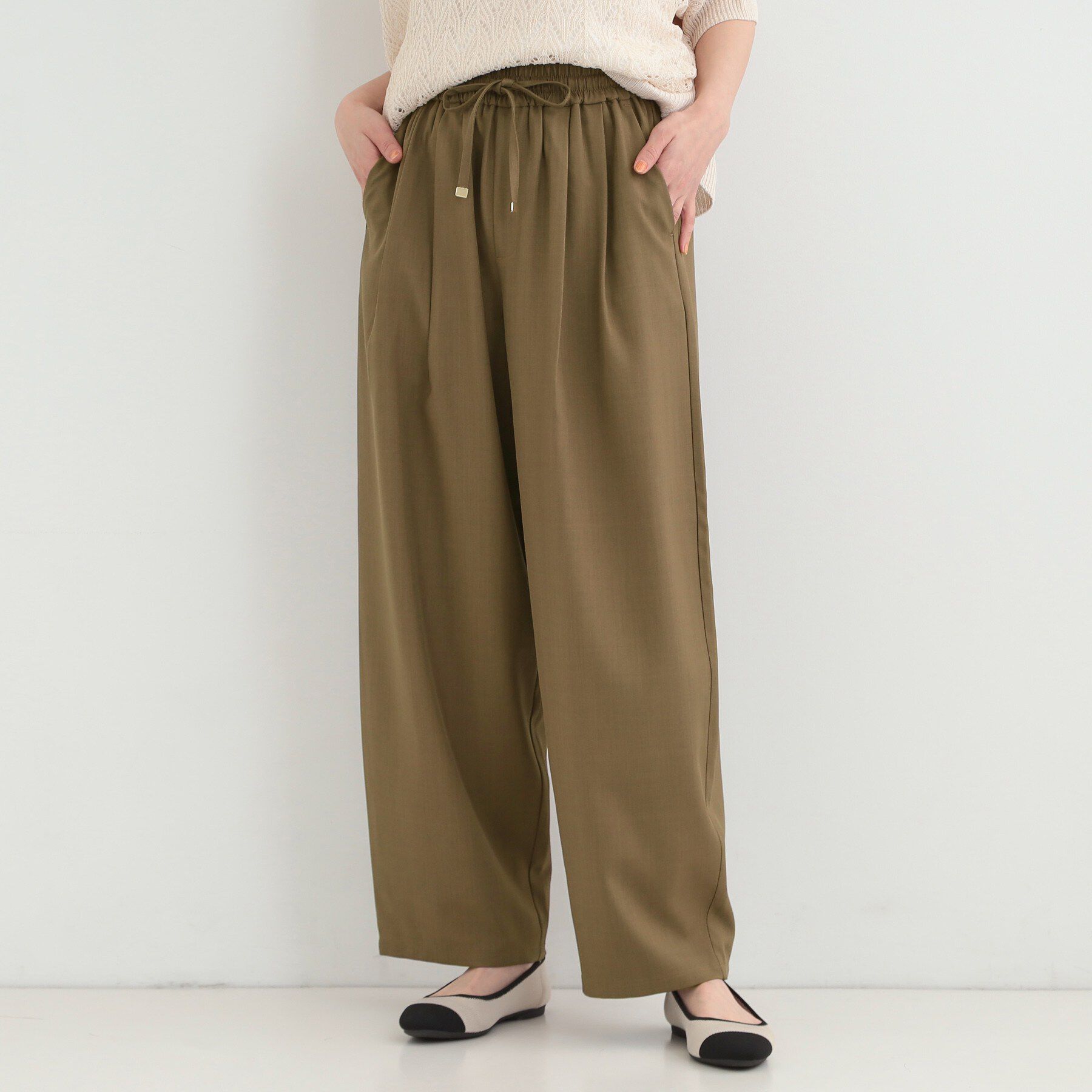 SHOO･LA･RUE「【S-LL】タック入り バギーカーブパンツ」|その他|