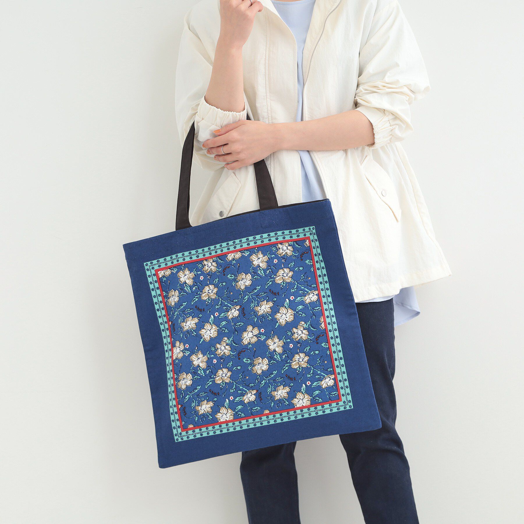 SHOO･LA･RUE「【インド製】スクエアファスナートートバッグ」|トートバッグ|