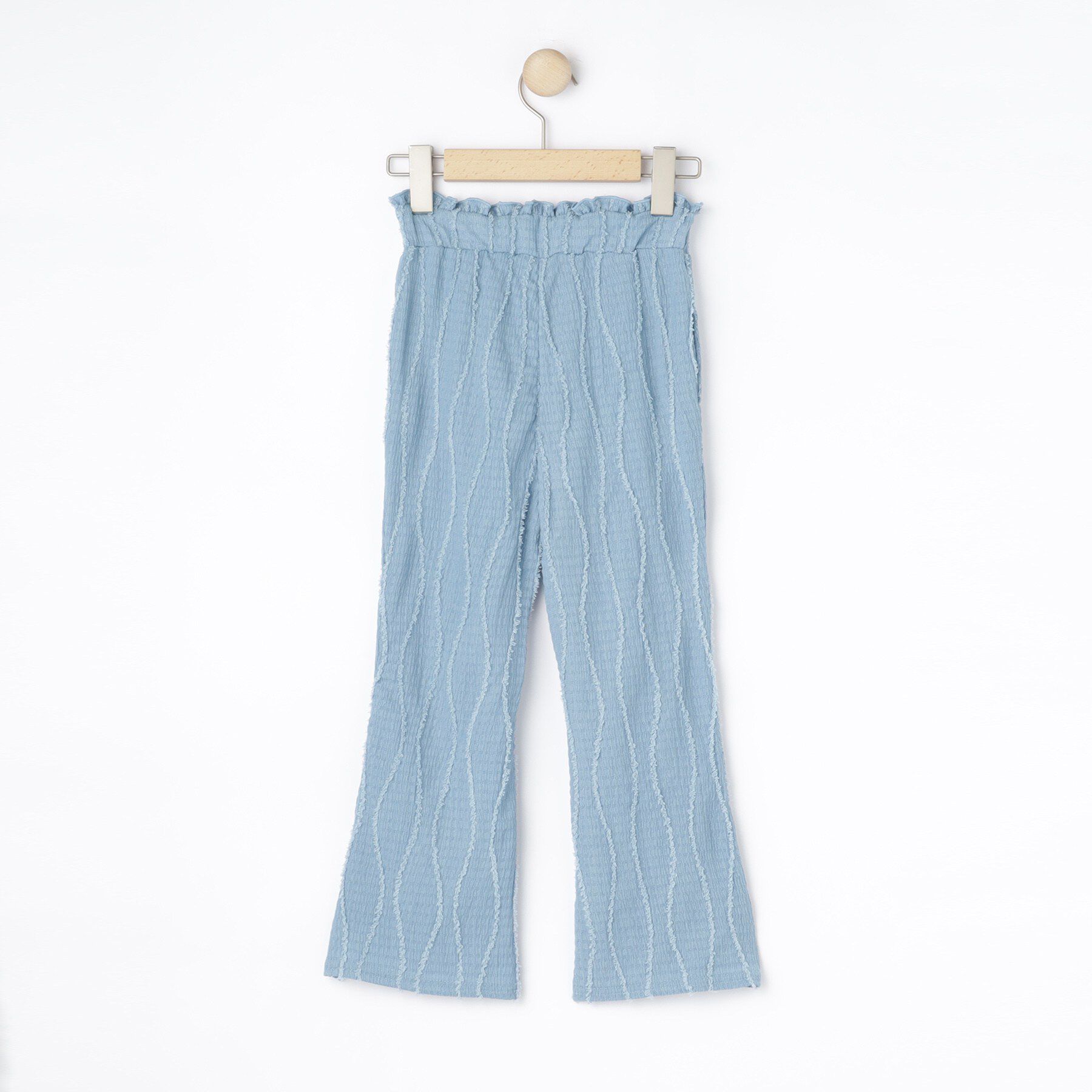 SHOO･LA･RUE「【100-150cm】フリンジジャガードフレアパンツ」|その他|