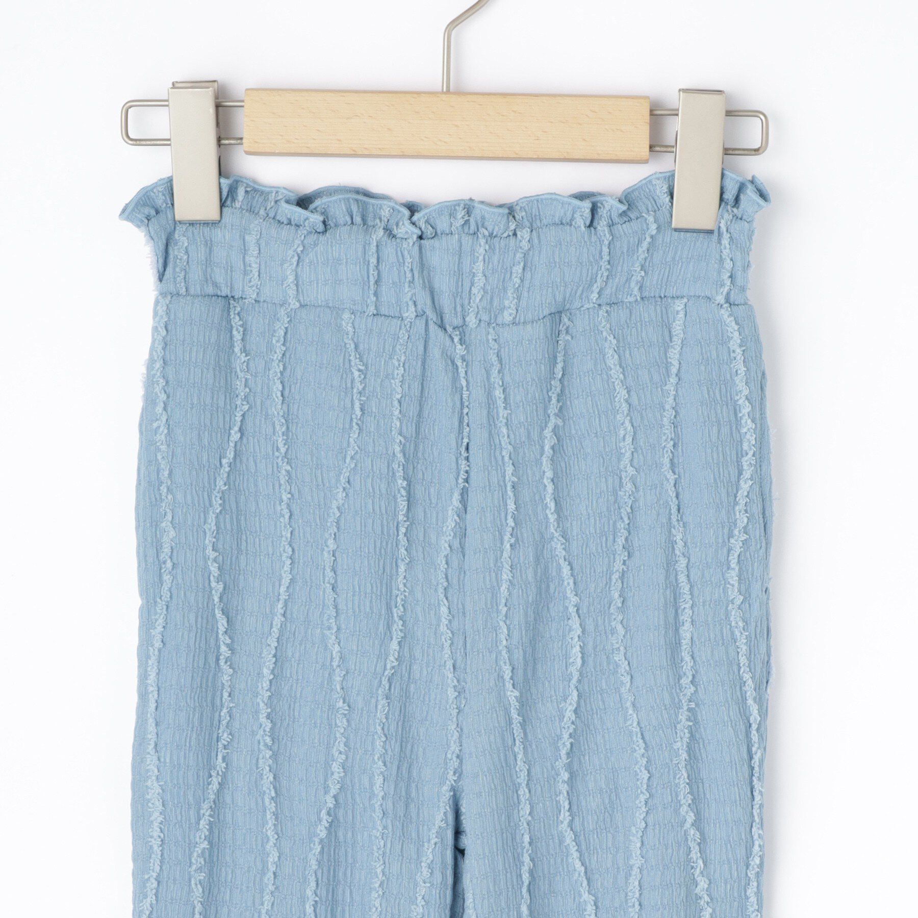 SHOO･LA･RUE「【100-150cm】フリンジジャガードフレアパンツ」|その他|