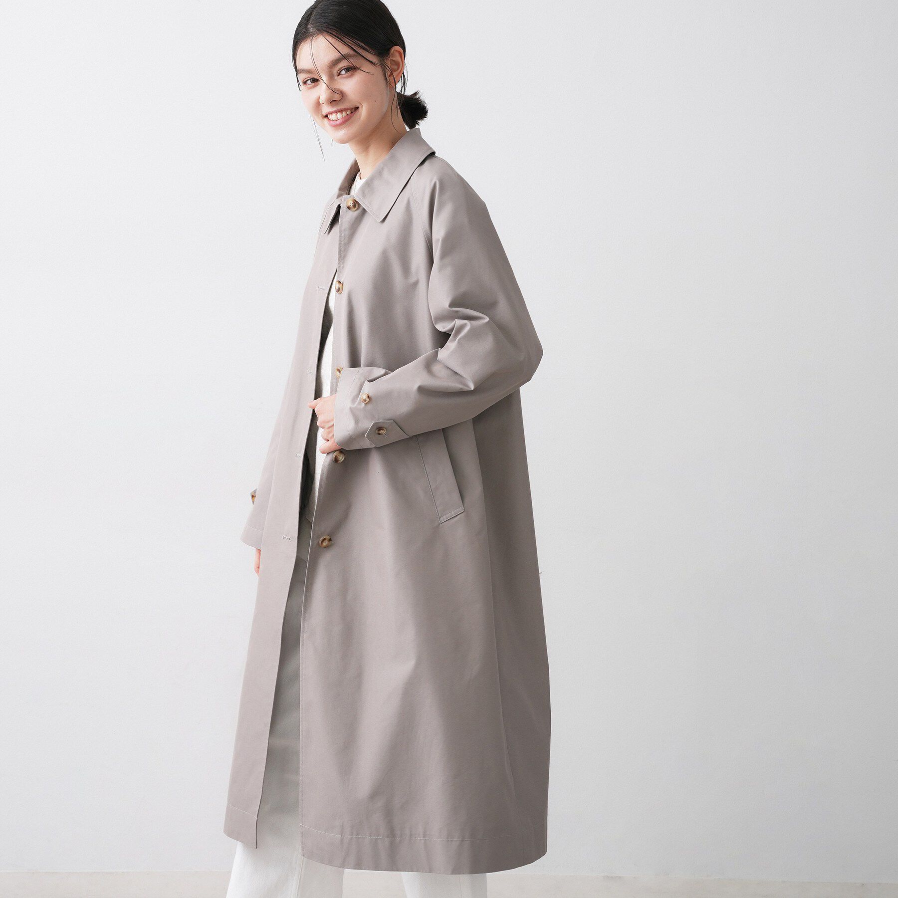 Dessin「シャンブレースプリングコート」|ステンカラーコート|