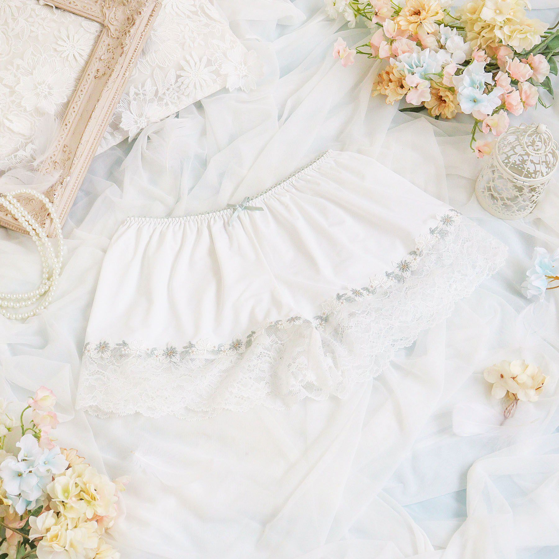 Risa Magli「フェナ タップパンツ」|インナー|ホワイト(001)