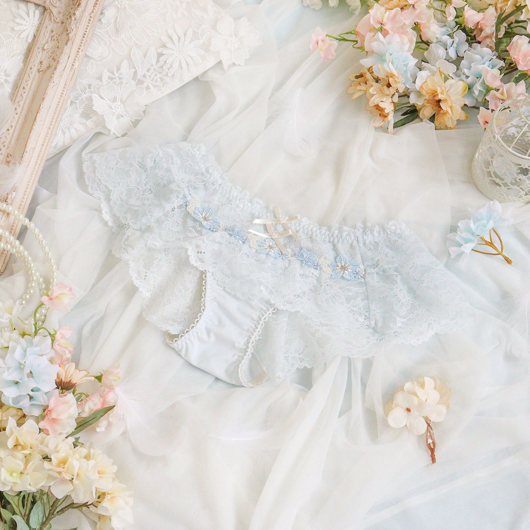 Risa Magli「フェナ フレアショーツ」|インナー|サックスブルー(09