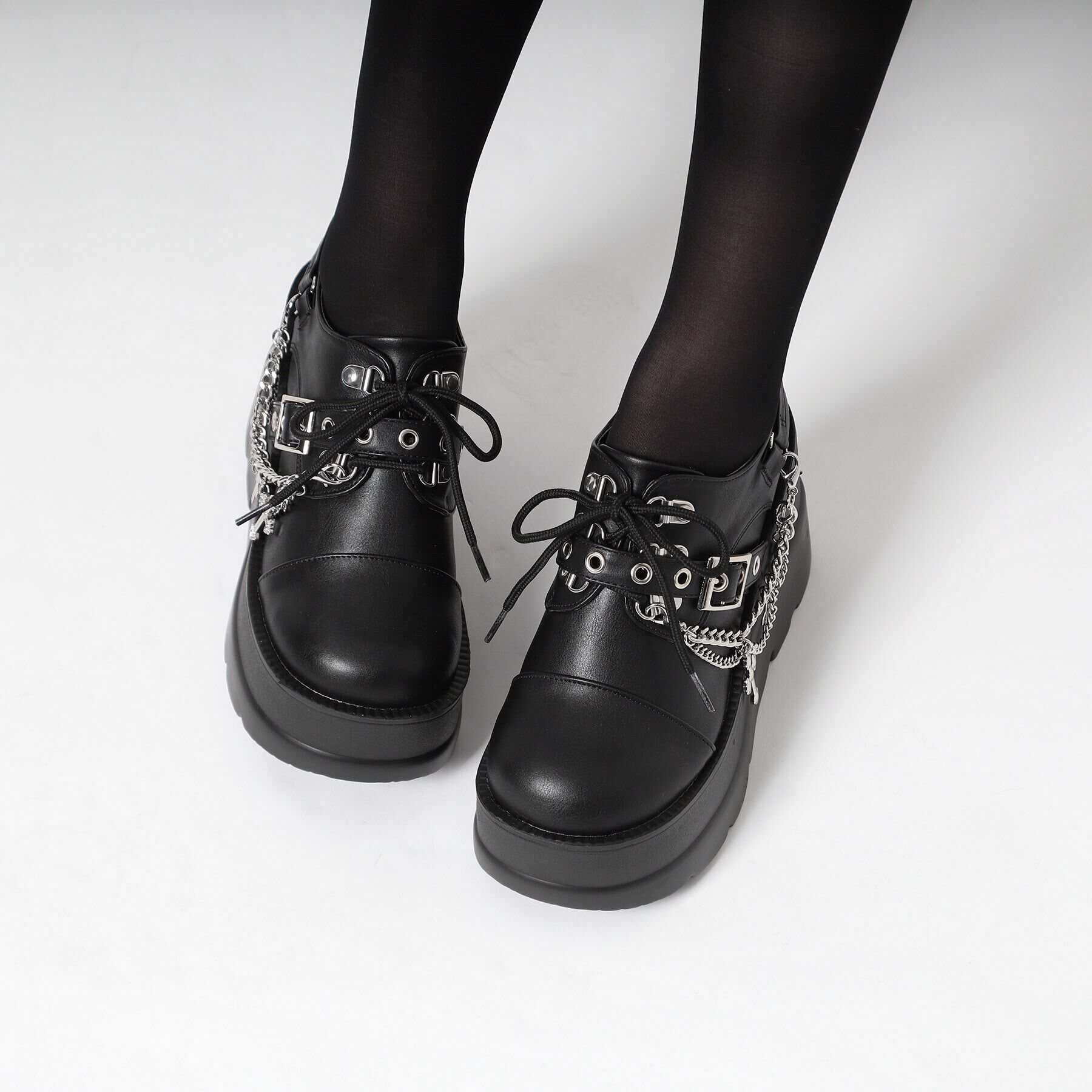 csT&P「厚底チェーン付きパンプス」|パンプス|