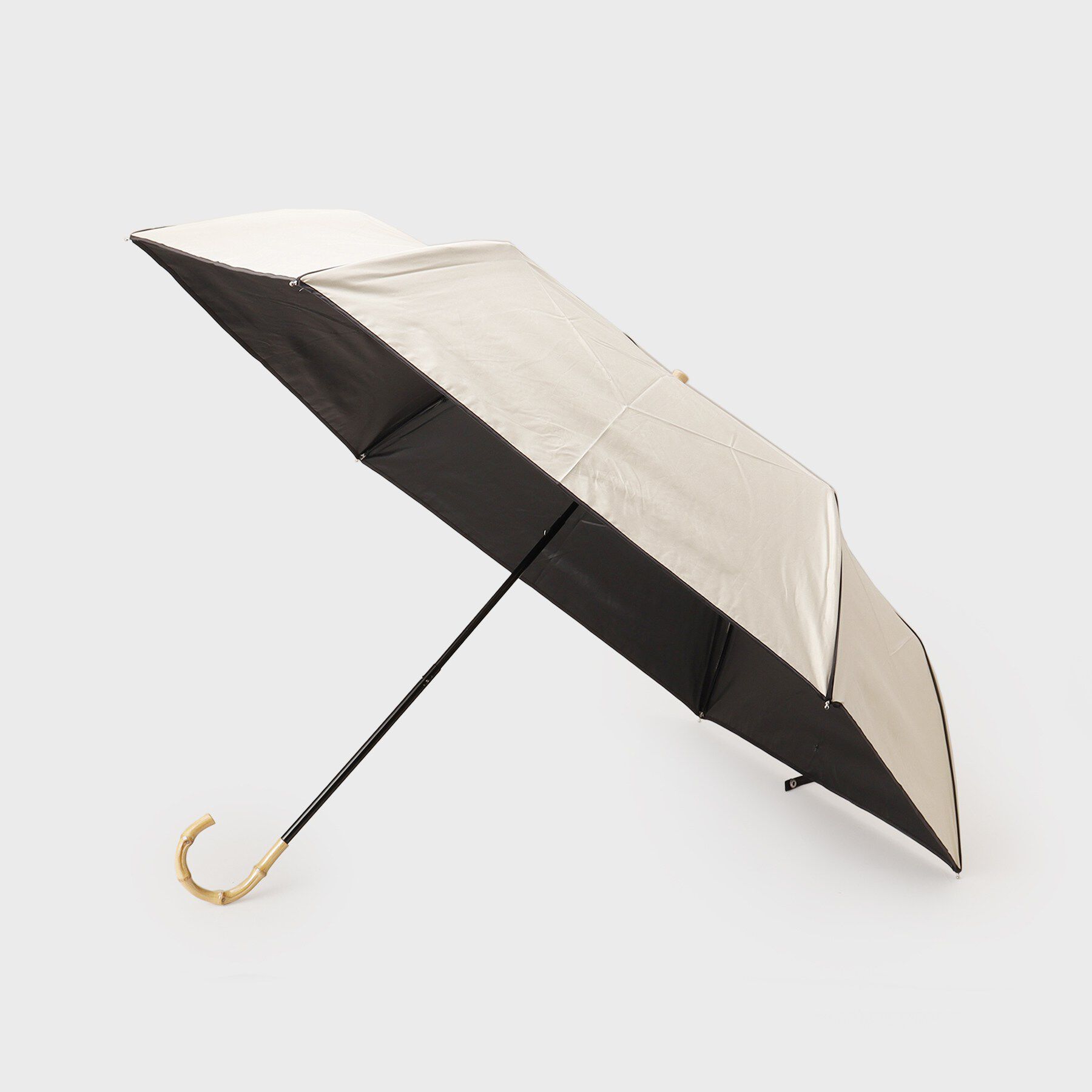 Ober Tashe「【晴雨兼用】パイピング折り傘トートミニ」|傘|ベージュ(052)