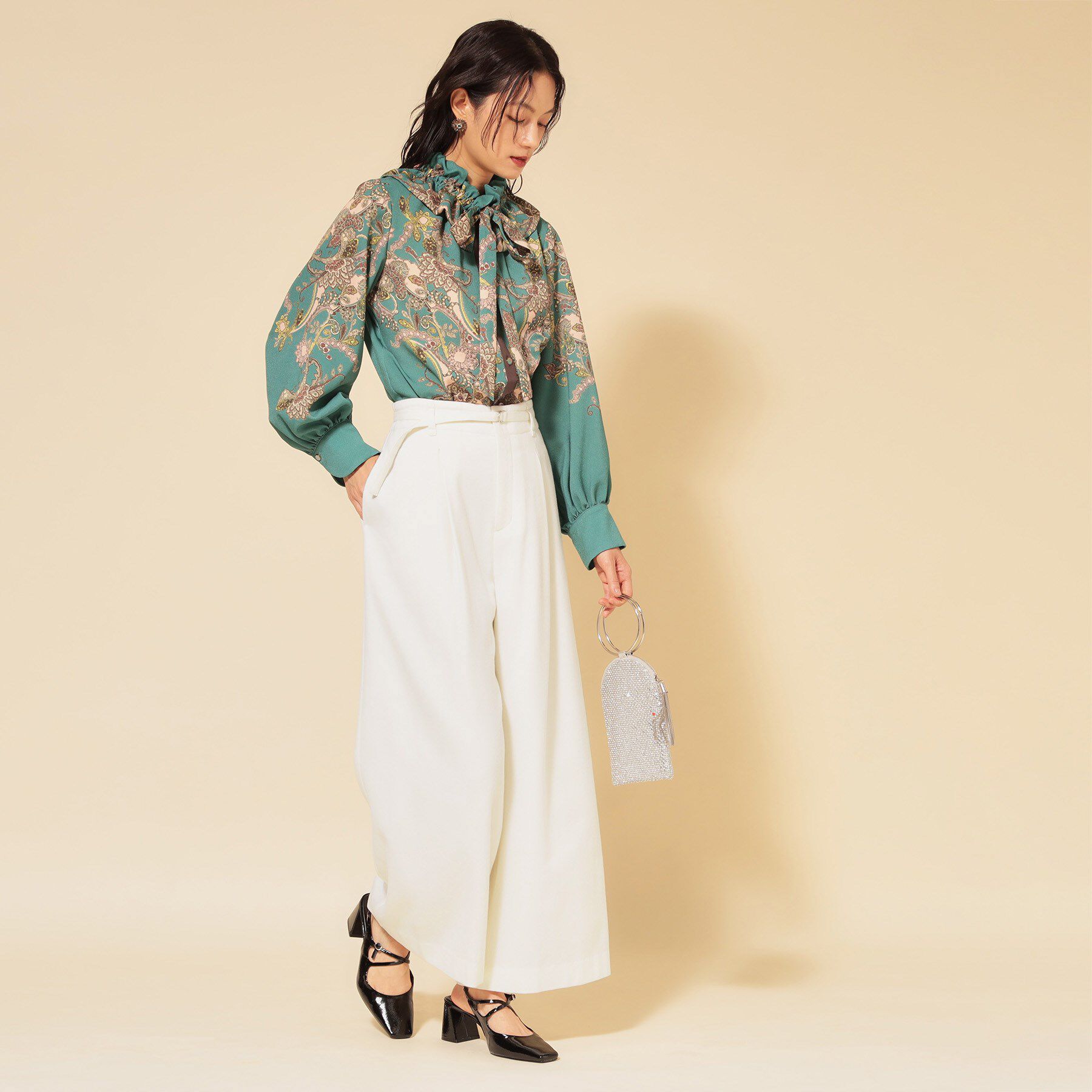 SunaUna「【COLLECTION LINE】ベルト付ガウチョパンツ」|その他|