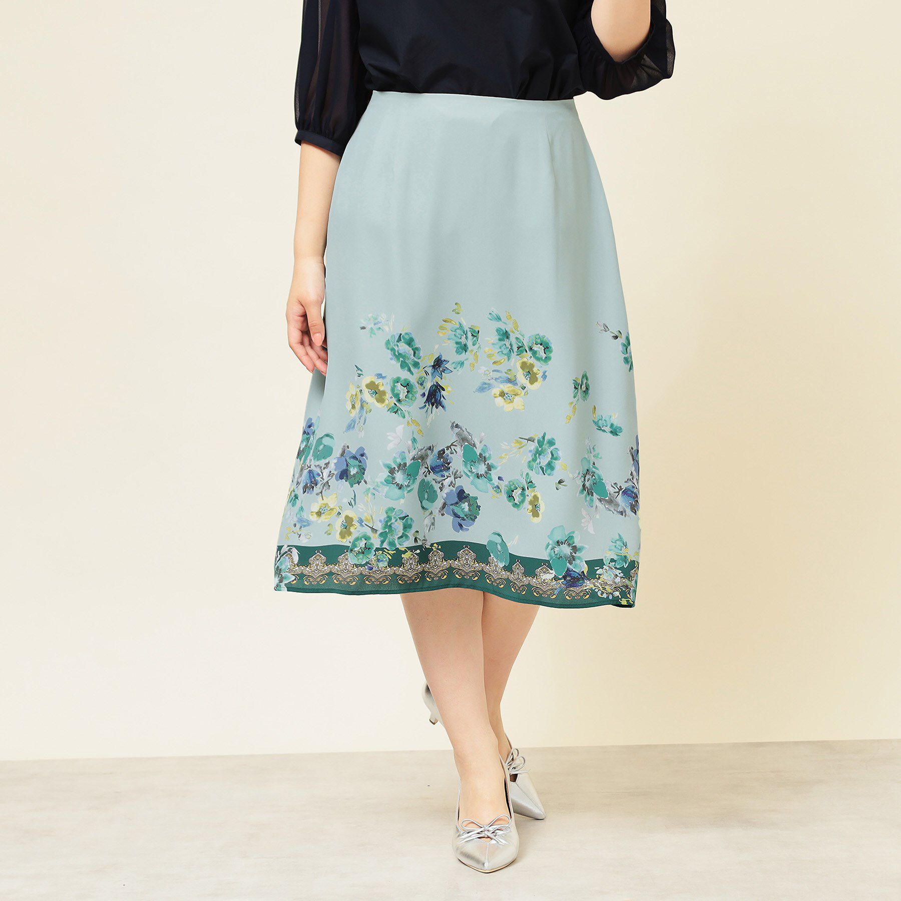 SunaUna「【パネル柄／S～L】プリントスカート」|スカート|