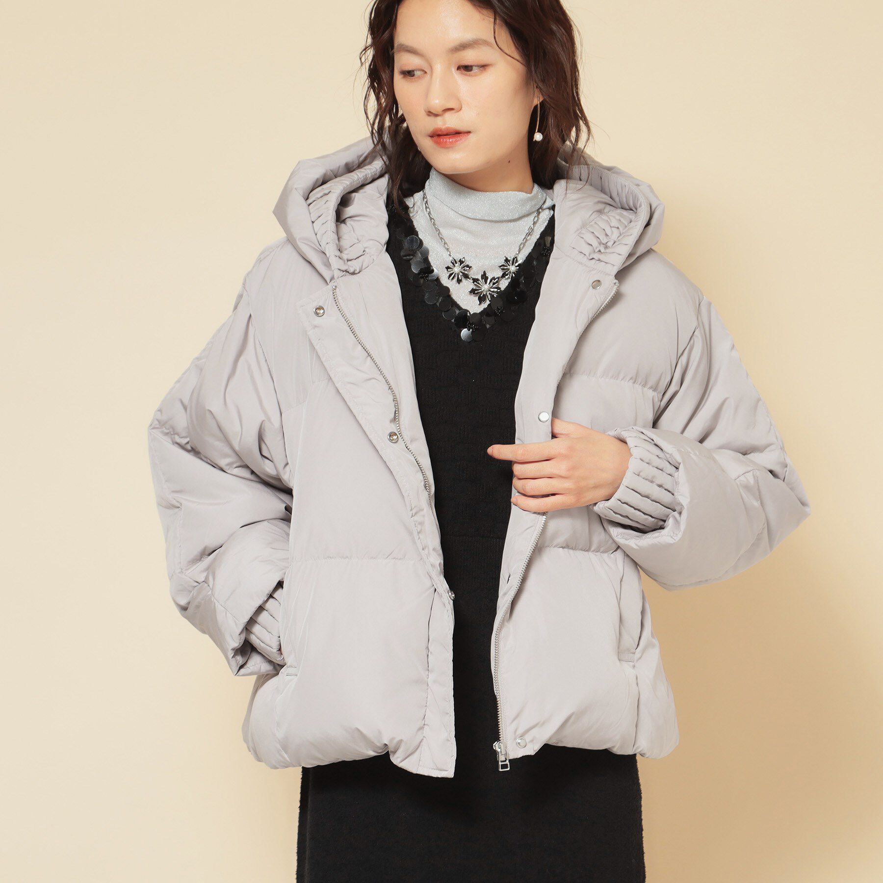 SunaUna「【プリーツレイヤードピュアダウン】」|ダウン|