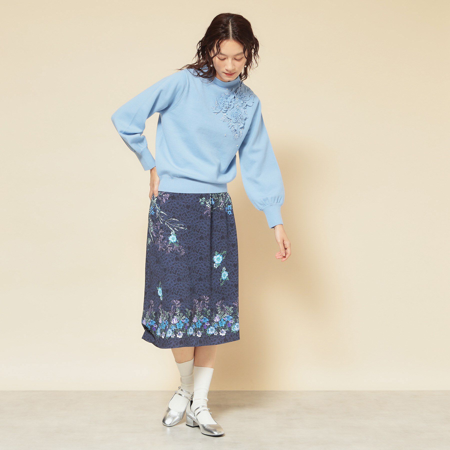 SunaUna「【洗える】ケミカルレースニット」|ニット・セーター|