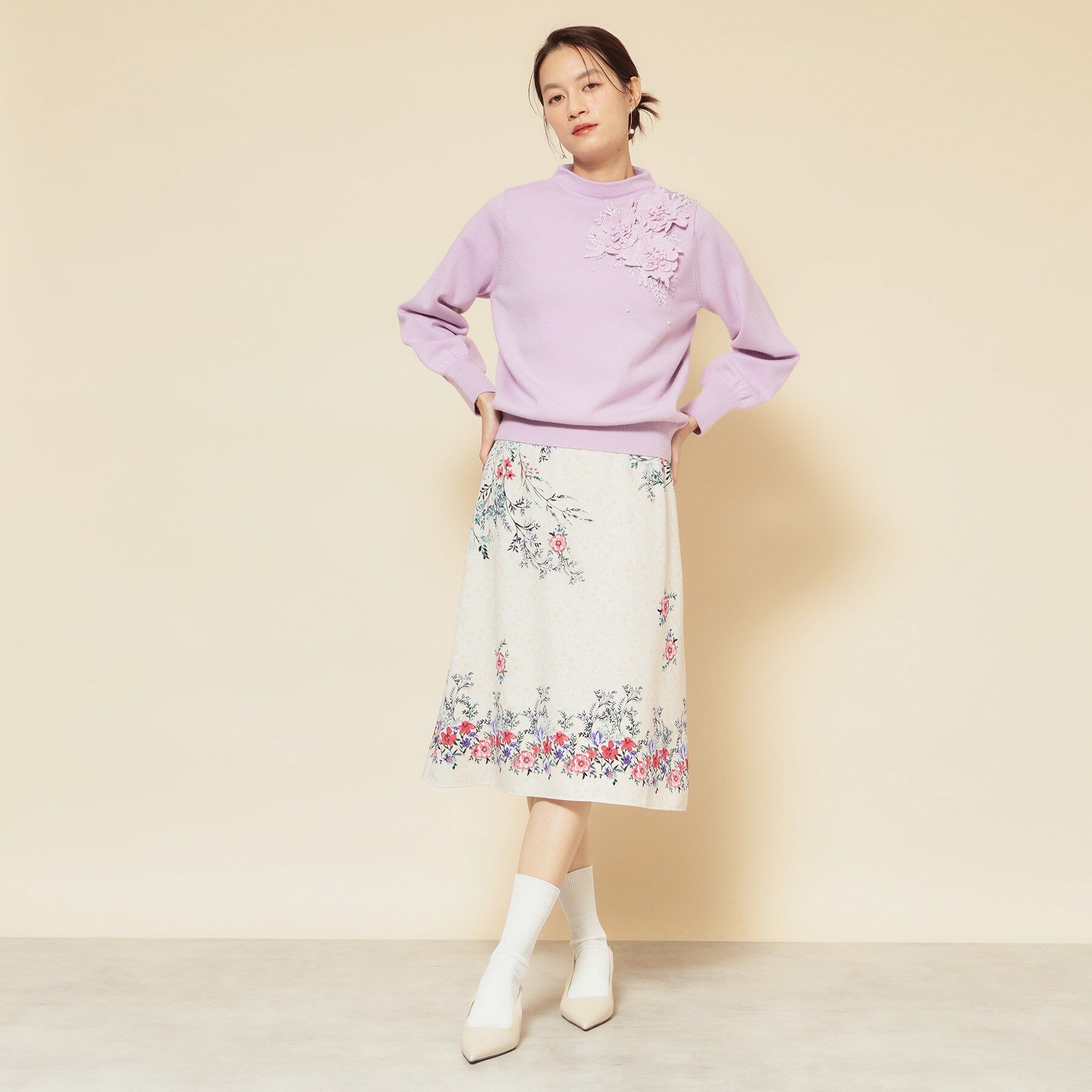 SunaUna「【洗える】ケミカルレースニット」|ニット・セーター|