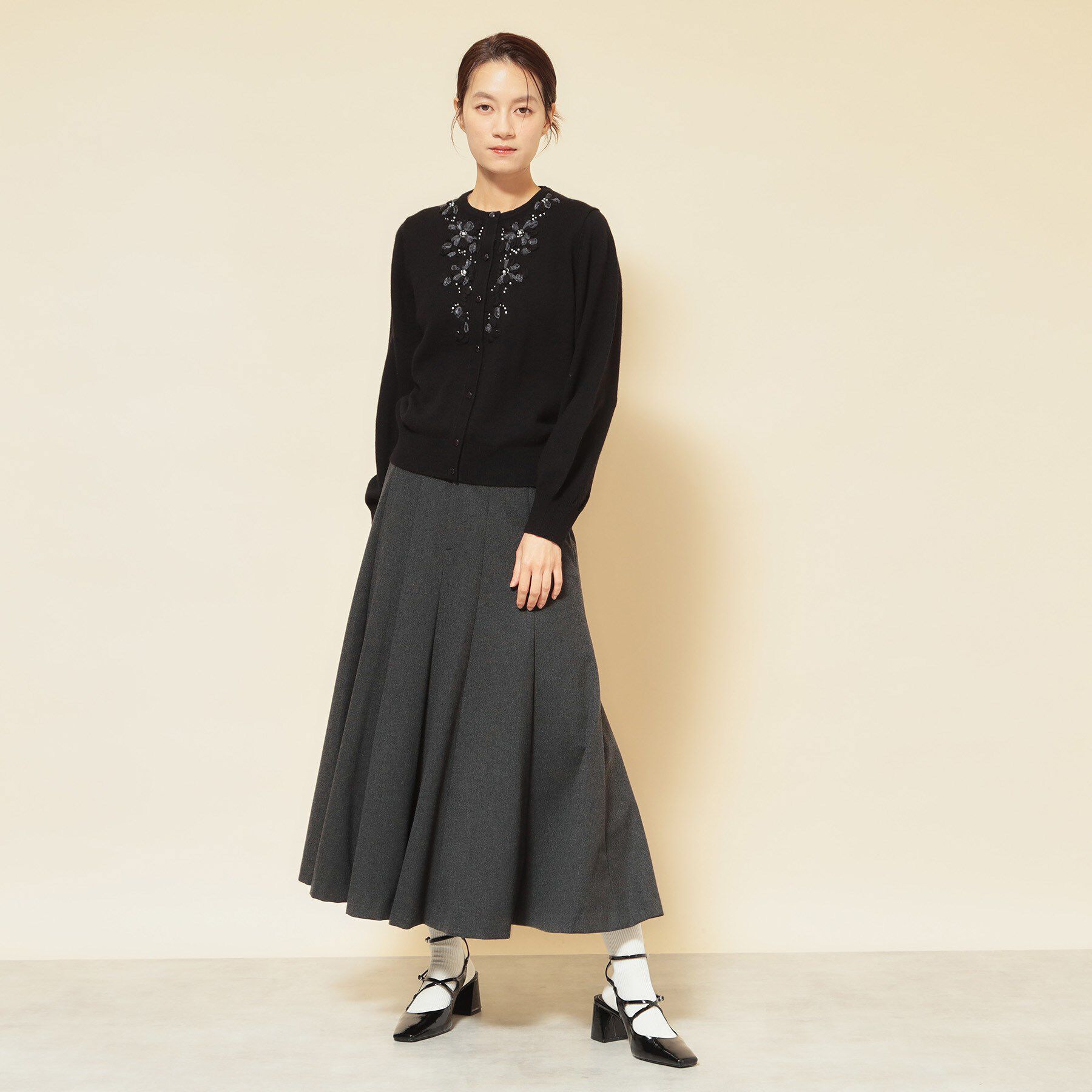 SunaUna「【刺繍】クラフトカーディガン」|カーディガン|