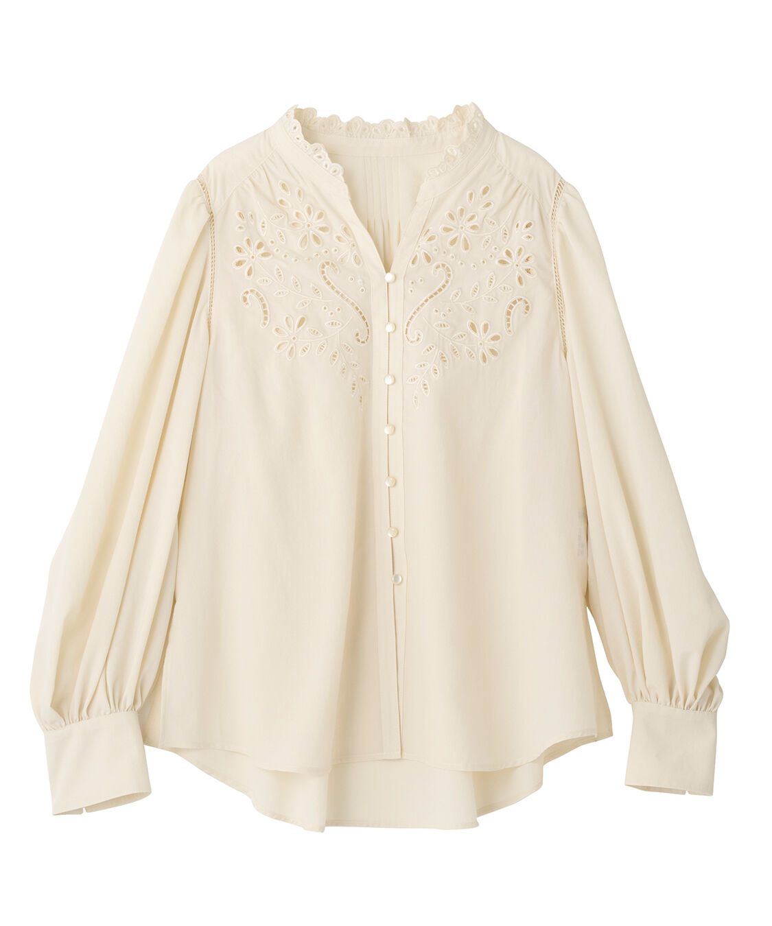 COCO DEAL「カットワーク刺繍ボリュームスリーブブラウス」|シャツ・ブラウス|